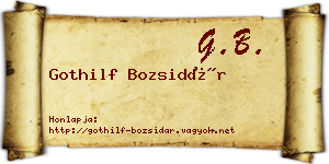 Gothilf Bozsidár névjegykártya